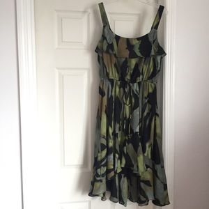 High-Low tie waist dress